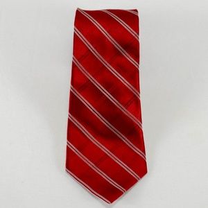 Tommy Hilfiger Mens Necktie Tie Sz 60" X 3.5" Red